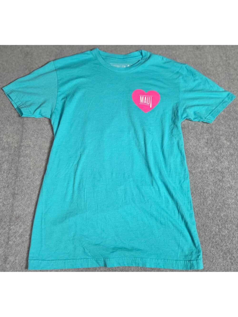 BASEBALLISM Maui T Shirt Womens Small Teal Graphic Cotton 18x26